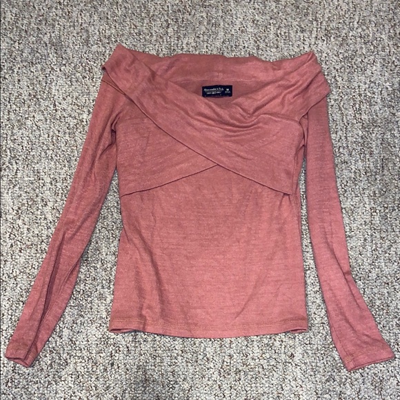 Abercrombie & Fitch Tops - Abercrombie and Fitch Off-Shoulder Pink Top